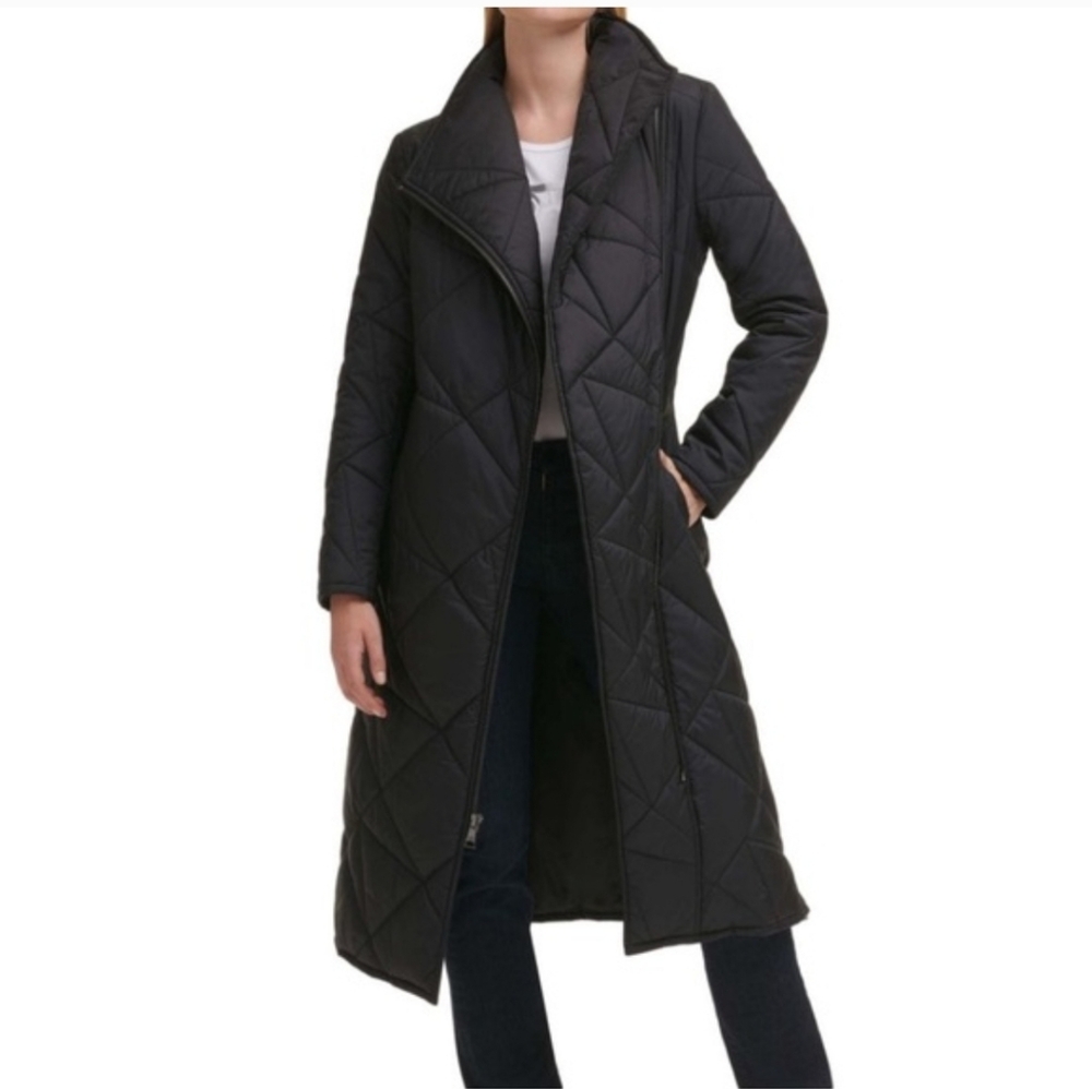 Karl Lagerfeld Black Quilted Jacket XL NWT